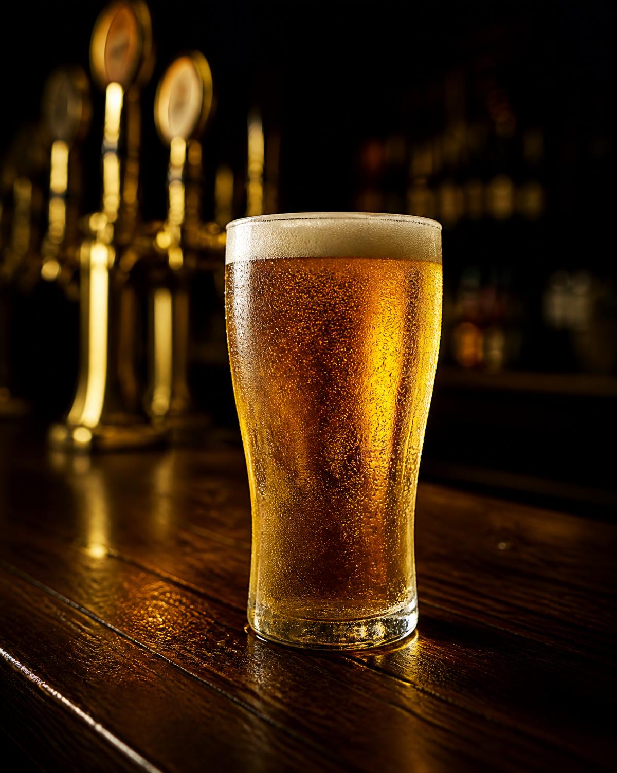 A cold Vermont draft poured at the bar